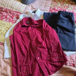 George Red Shirt and Navy Pants Ensemble Kids Bundle